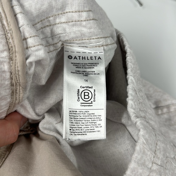 Athleta Cabo linen jogger cheetah print 14 - Picture 7 of 7